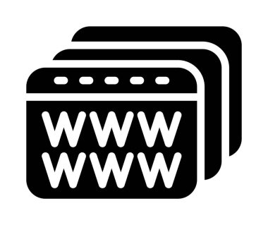 tarayıcı simgesi vektör illüstrasyonu