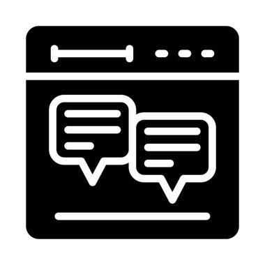 Konuşma balonu simgesinin, basit vektör çizim