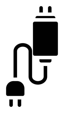 elektrikli araba simgesi, vektör illüstrasyonu