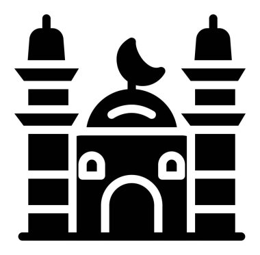 mosque building icon vector illustration