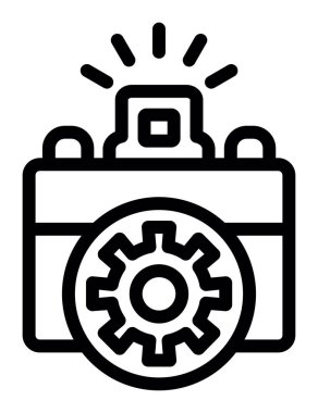 Kamera simgesi, vektör illüstrasyonu