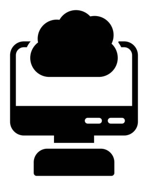 bulut hesaplama vektörü simgesi