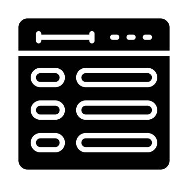 Sunucu simgesi, vektör illüstrasyonu