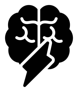 Beyin. Web simgesi basit illüstrasyon