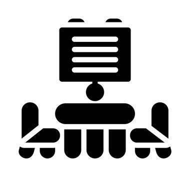 bilgisayar işlemcisi simgesi, basit biçim