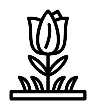 çiçek simgesi vektör illüstrasyonu