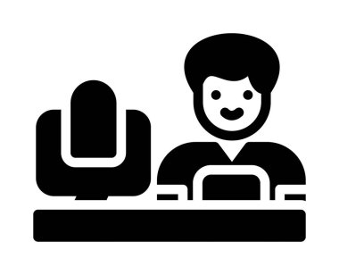 Bir insan simgesinin vektör illüstrasyonu