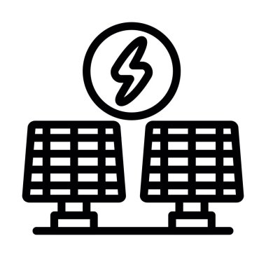 Enerji paneli simgesi. Beyaz arkaplanda izole edilmiş web tasarımı için enerji paneli vektör simgesi
