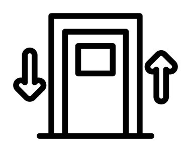 Asansör kapısı simgesi, taslak biçimi