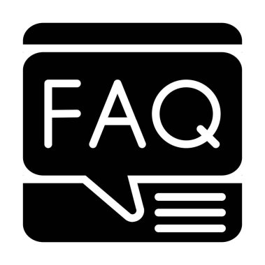 Faq vektör düz simgesi