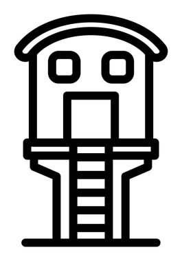 Elektrikli ısıtıcı simgesi, anahat stili