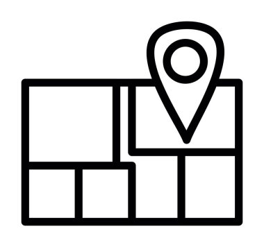 konum simgesi vektör illüstrasyonu