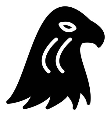 Siyah kuş, illüstrasyon, vektör, beyaz arkaplanda.