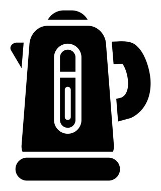Elektrikli su ısıtıcısı simgesi, anahat stili