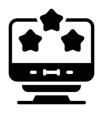 David 'in yıldızı, web simgesi, vektör illüstrasyonlu dizüstü bilgisayar