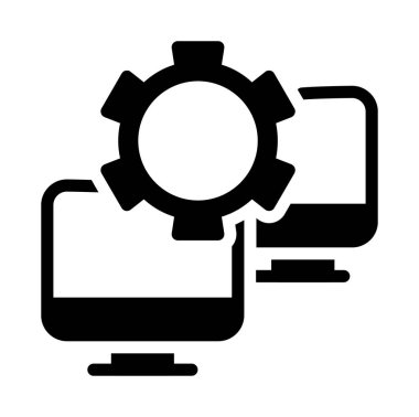 bilgisayar ayarları simge vektörü