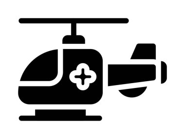 helikopter vektör düz simgesi