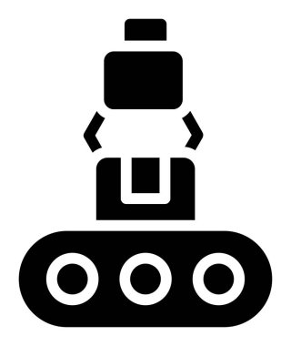 robot. Web simgesi basit illüstrasyon