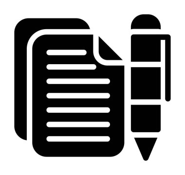 Kalem. Web simgesi basit illüstrasyon