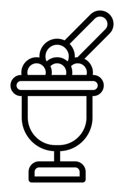 yiyecek vektörü ince çizgi simgesi