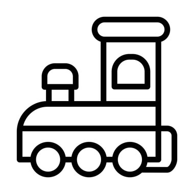 tren simgesi, vektör illüstrasyonu