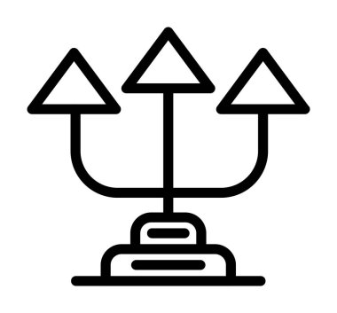 ağaç vektörü ince çizgi simgesi