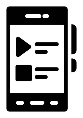 Video sohbet simgesi vektör illüstrasyonu