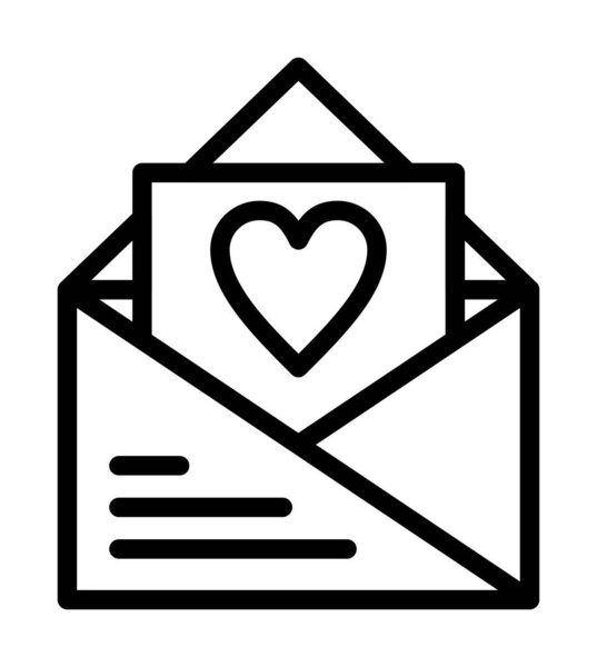 Письмо любовь сердце с векторным дизайном иллюстрации конверта