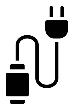 elektrik dolgu simgesi, basit vektör illüstrasyonu