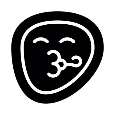 Yin yang 'ın yüzünün vektör çizimi