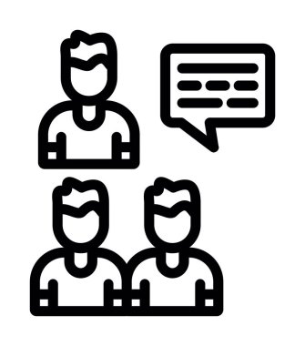 Sohbet toplantı simgesi vektör illüstrasyon tasarımı