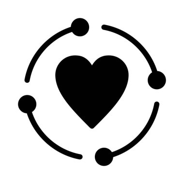Kalp ikonu vektör illüstrasyonu