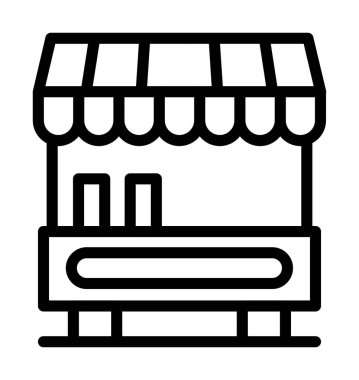 dükkan simgesi vektör illüstrasyonu