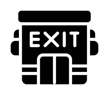 Çıkış simgesi, vektör illüstrasyonu