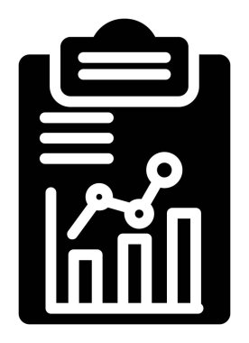 İş analiz simgesi, vektör illüstrasyonu