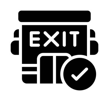 çıkış vektörü simgesi düz simgesi