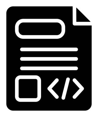 kodlama glyph düz vektör simgesi