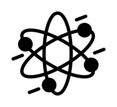 Atom simgesi, basit vektör çizim