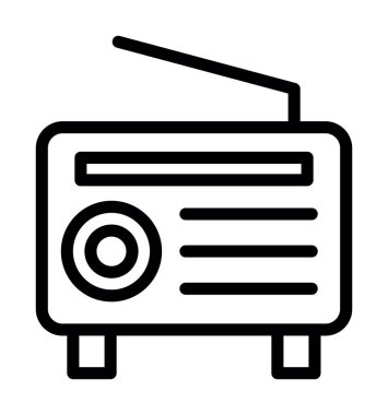 radyo simgesi vektör illüstrasyonu