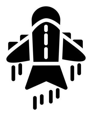 roket ikonu vektör illüstrasyonu