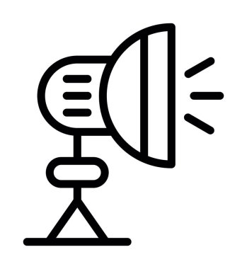 Konuşmacı simgesi. Beyaz arkaplanda izole edilmiş ağ için hoparlör simgesi