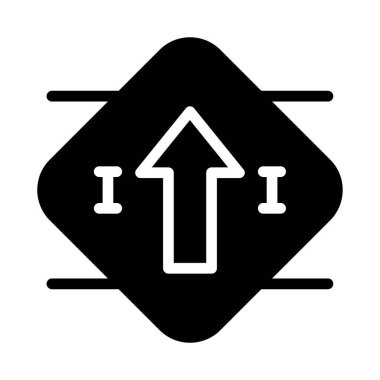 Bir siyah ok simgesinin vektör illüstrasyonu