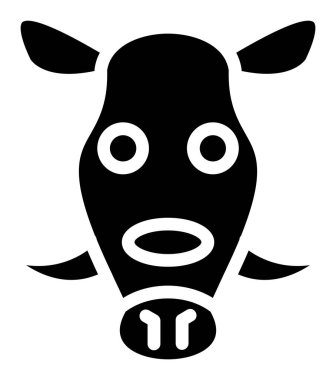 inek simgesi vektör illüstrasyonu