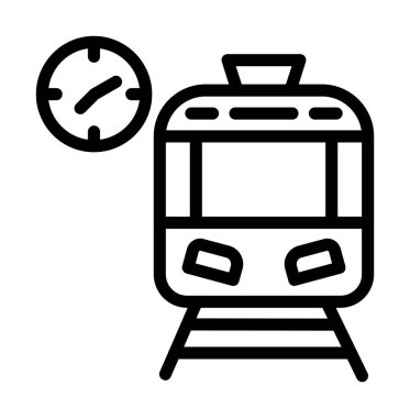 tren simgesi vektör çizimi çizimi