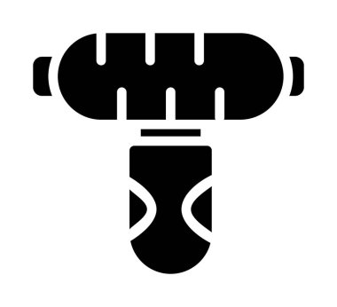 Çekiç simgesi vektörü. düz çizim beyaz arkaplanda izole edildi.