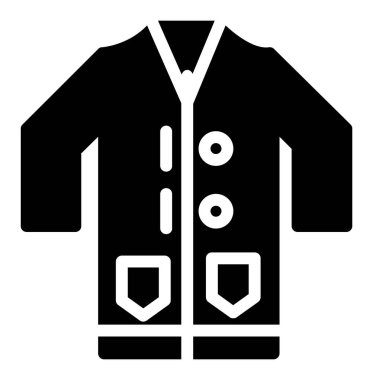 Ceket. Web simgesi basit illüstrasyon