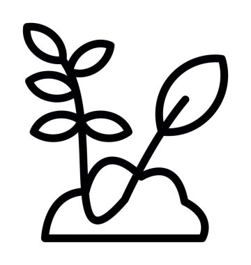 bitki simgesi vektör illüstrasyonu