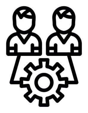 takım çalışması çizgi vektör simgeleri