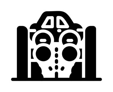 araba motoru simgesi, basit biçim