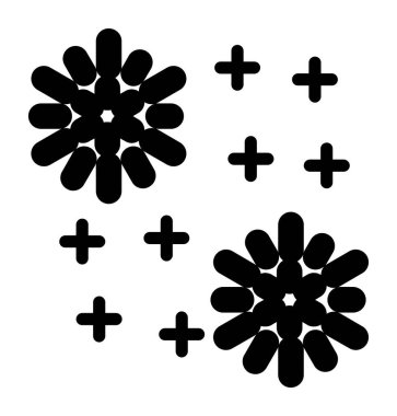 Beyaz arkaplanda izole edilmiş çiçek simgesi seti